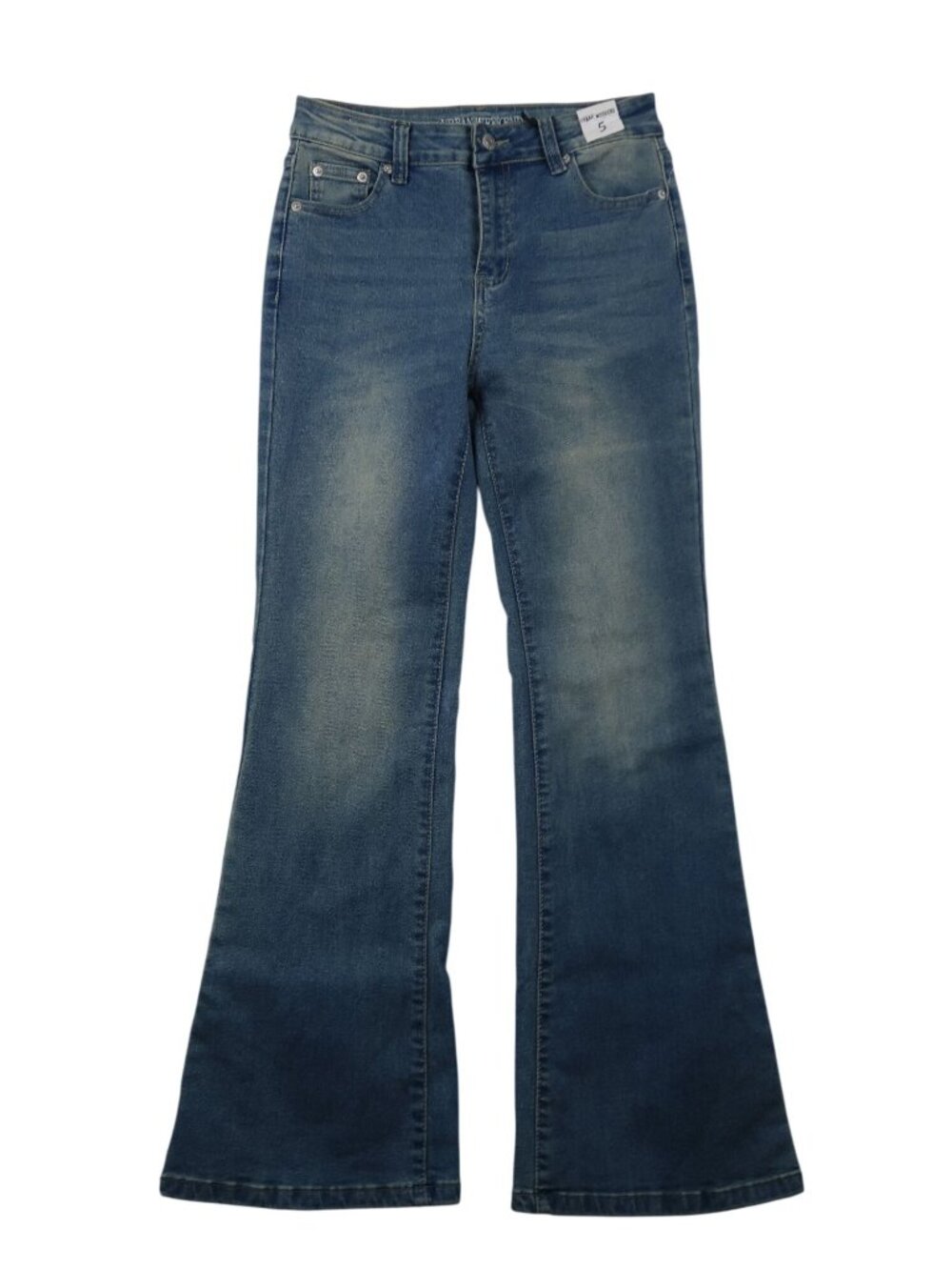 ✨3/$30 Urban Weekend Juniors 5 Blue Flare Leg Denim Jeans Classic Fit Stretch